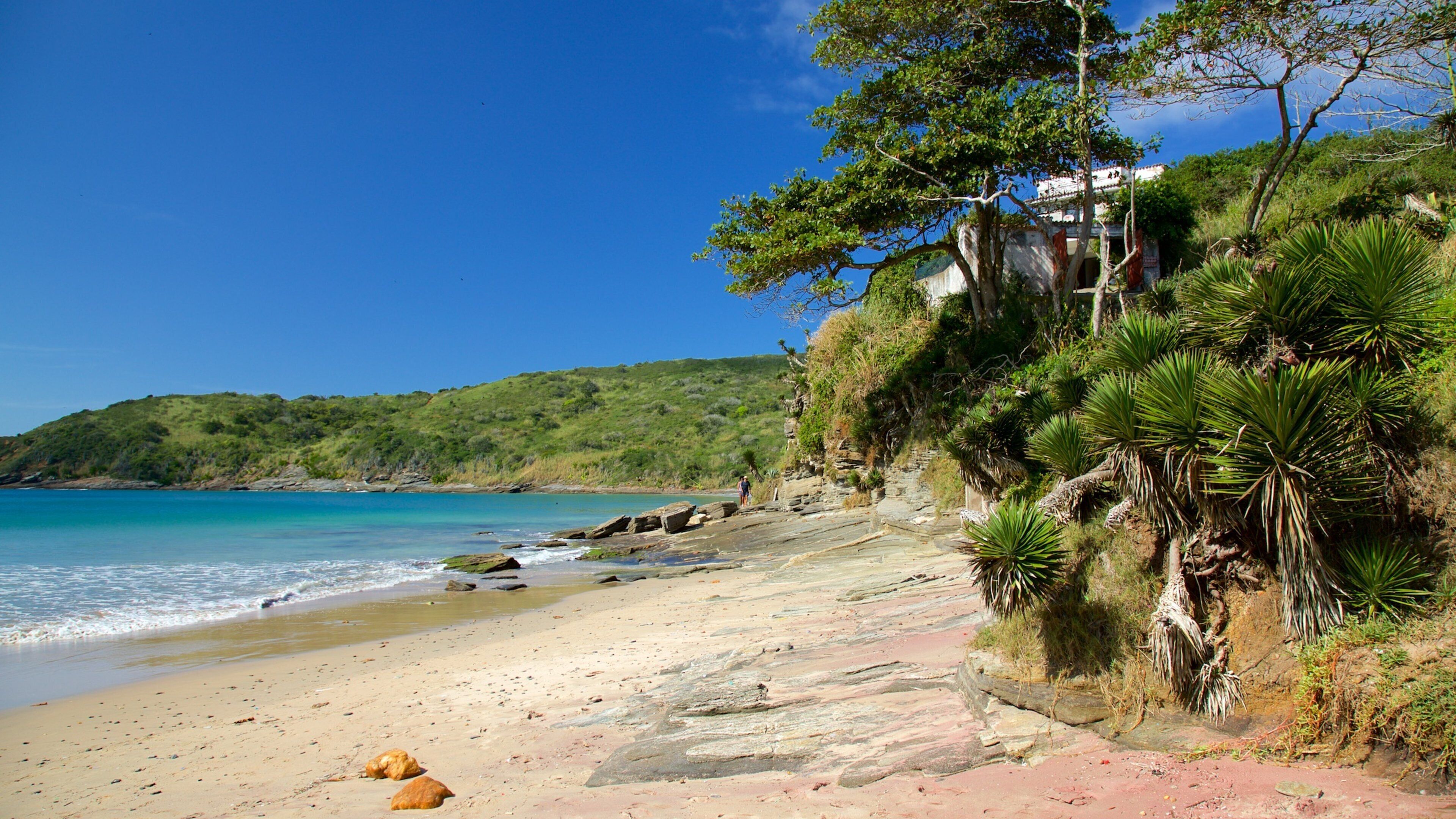 Brava-stranden som inkluderer kyst og sandstrand