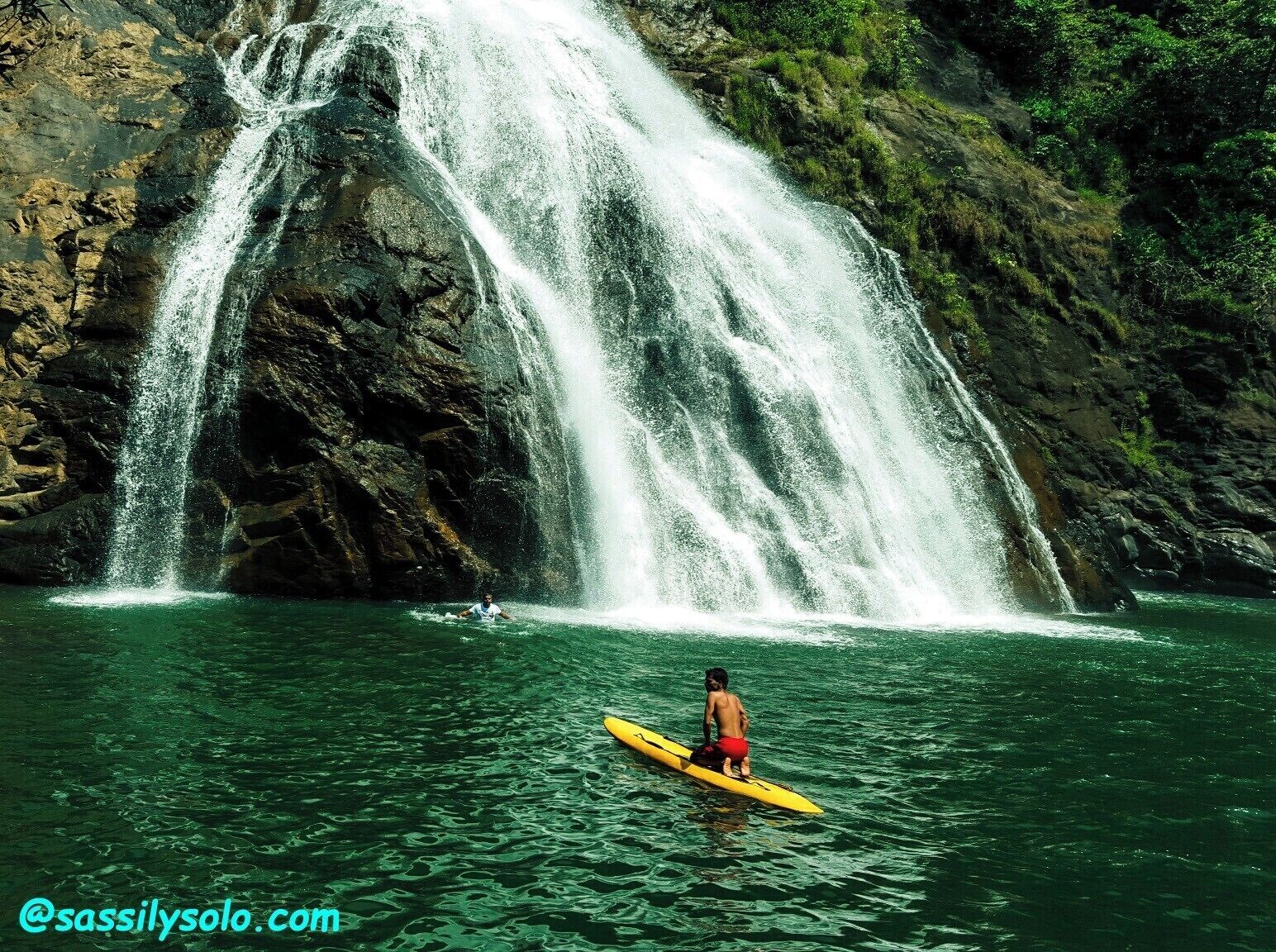 I left early in the morning from Calangute in North Goa to cover a distance of 85 kms and reach Mhadei wildlife sanctuary which housed one of the most beautiful falls I had ever seen.

Dudhsagar is translated as an ocean (here a waterfall) white as milk. It is a must visit when in Goa. 
