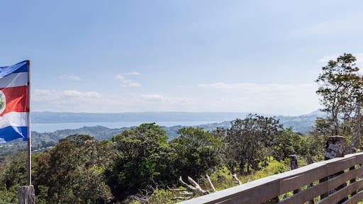 View from viewpoint Mirador Tilaran of Laguira de Arsenal in Costa Rica Central America