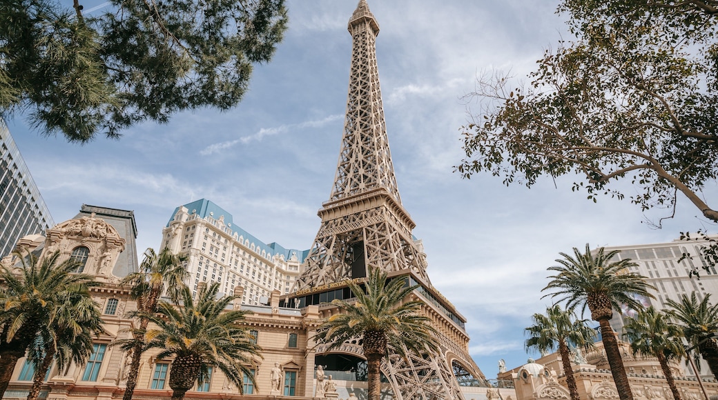 Las Vegas Eiffel Tower showing a city and modern architecture