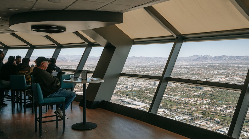 Stratosphere Tower which includes interior views and views as well as an individual male