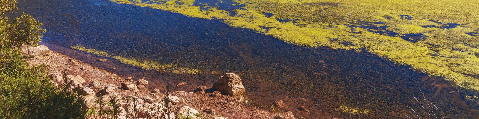 Lake Carcès in France, provence, cote d'azur, var