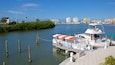 Clearwater Marine Aquarium featuring a marina and general coastal views