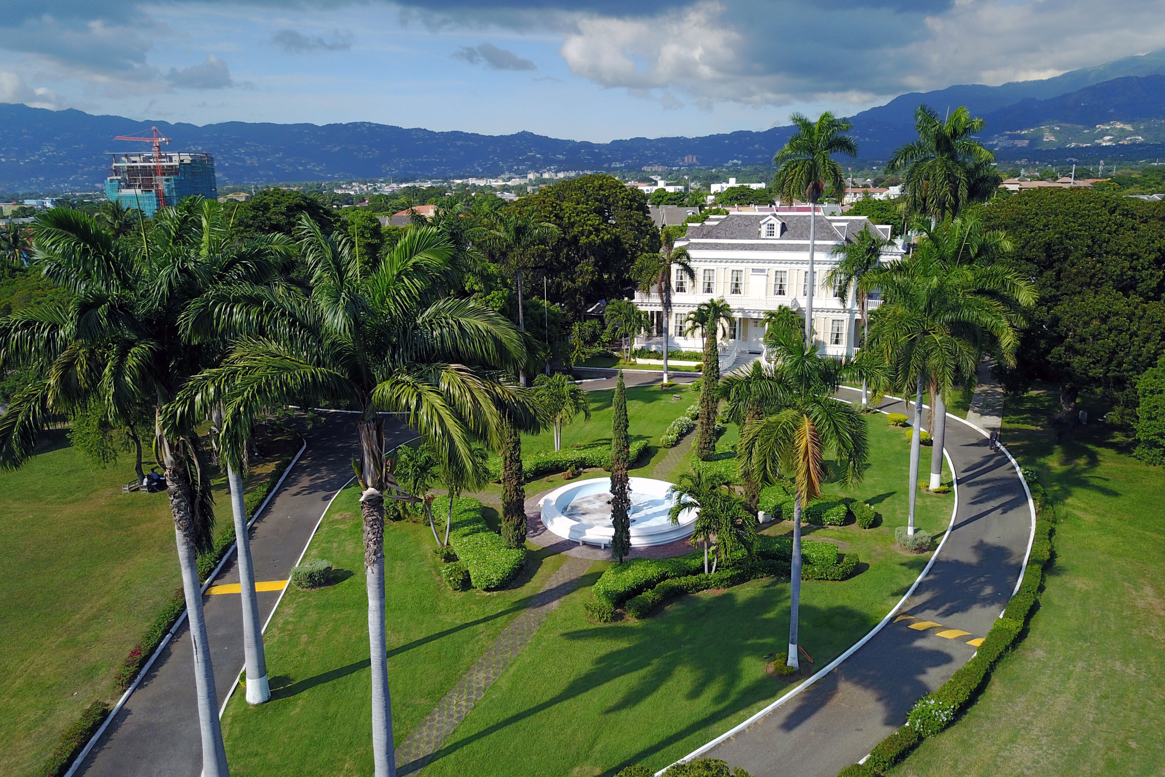 Aerial of Devon House, Kingston, Jamaica