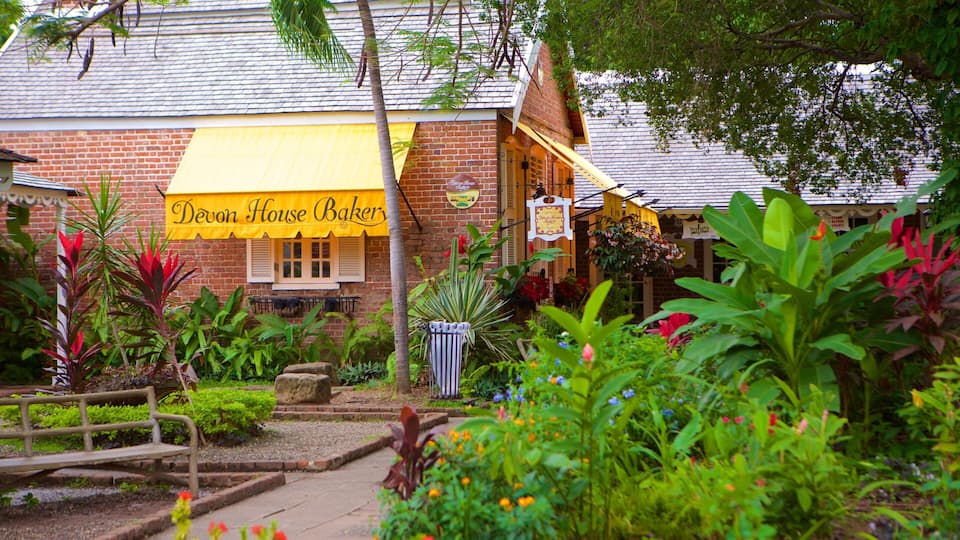 Devon House featuring a garden and heritage elements