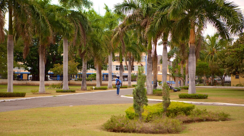 NationalhjÀltarnas park som inkluderar en trÀdgÄrd