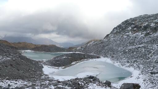 Lake Tambosee and the two lakes above the Tambosee (Lake Tambo, Splügen, Grison, Switzerland)