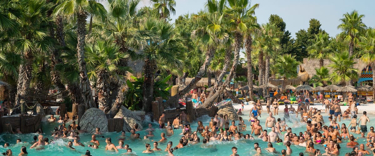 Aqualandia showing a waterpark, a pool and swimming
