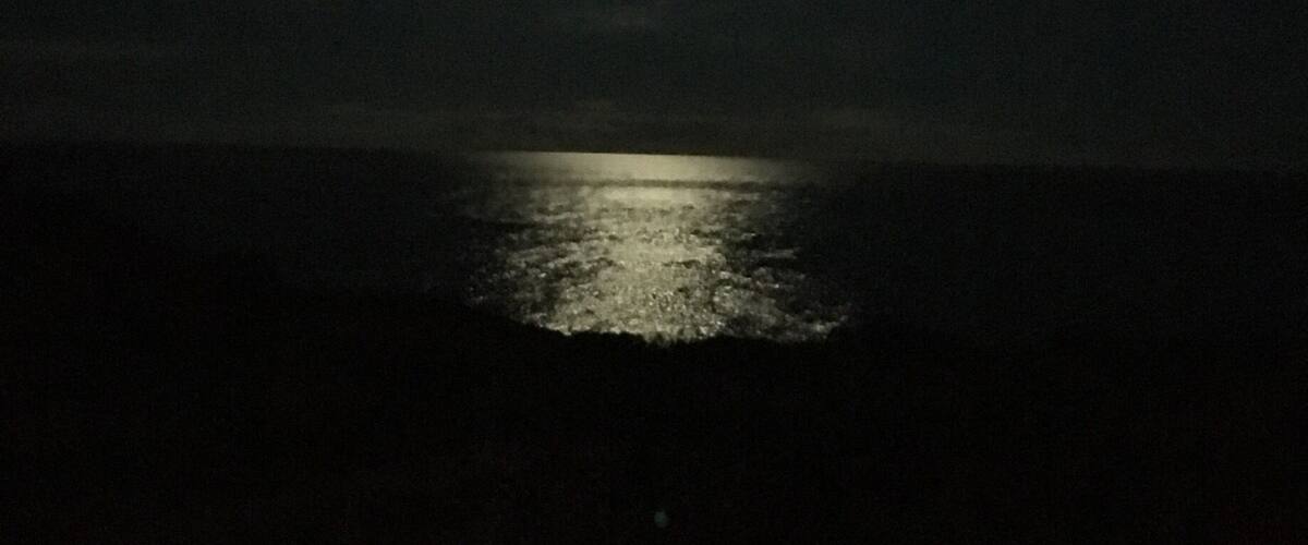 The Pico, Azores full moon lit sea.