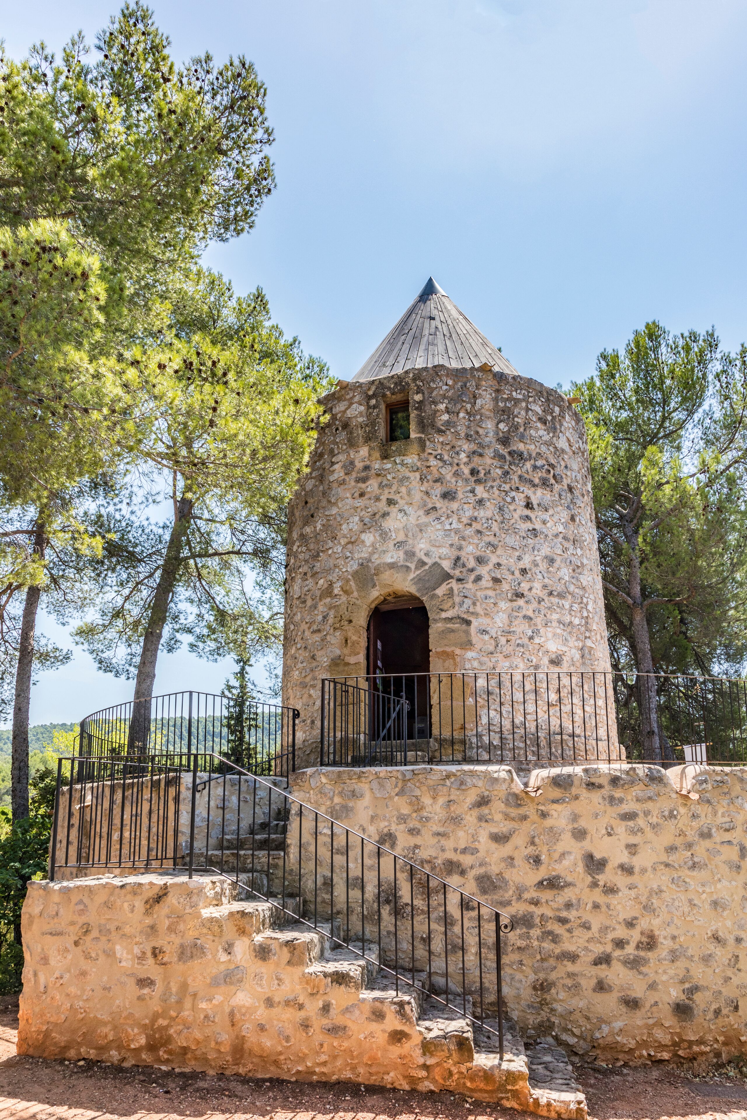 windmill painted by Paul Cezanne in Le Tholonet, Provence, France
