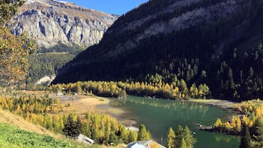 Autumn colours on Derborence lake.
Multiple hiking opportunities in the area, including a walk to the Rambert mountain hut. Derborence is situated in a protected natural park, where you can observe the "Gipaete Barbu" as well as mountain goats.
#Valais #Switzerland #hiking #LifeatExpedia #nature #lake