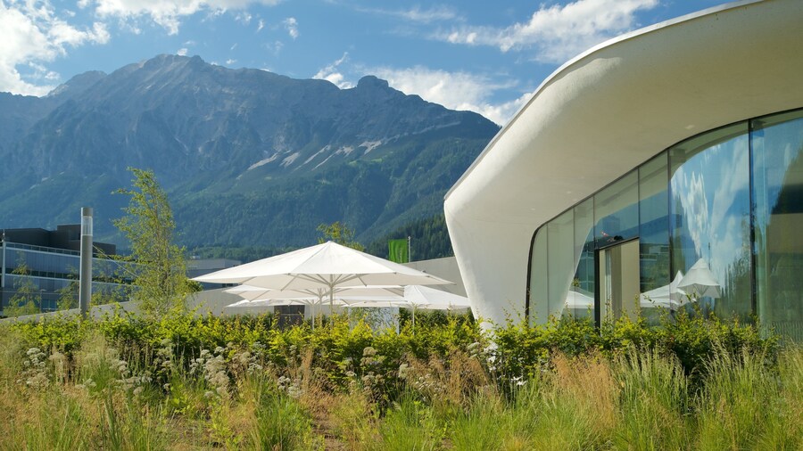 Swarowski Crystal Worlds which includes tranquil scenes and mountains