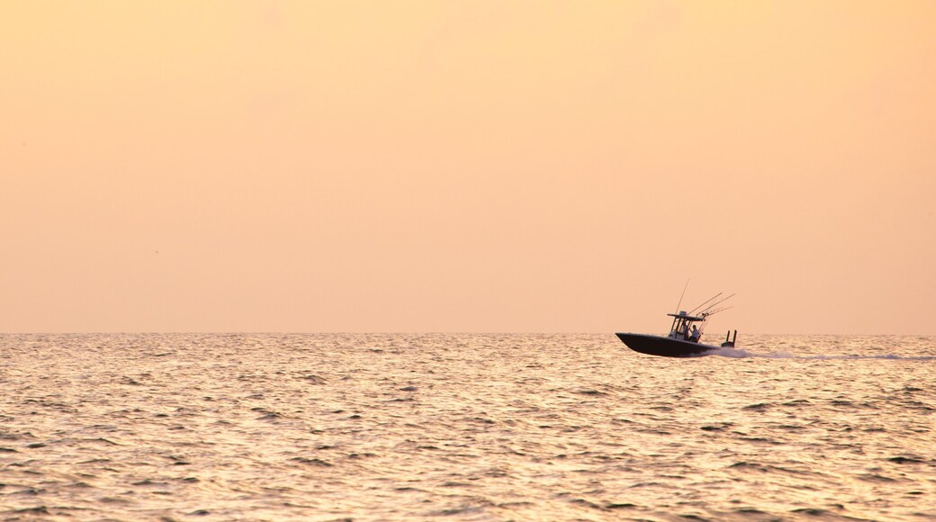Treasure Island showing boating, a sunset and general coastal views