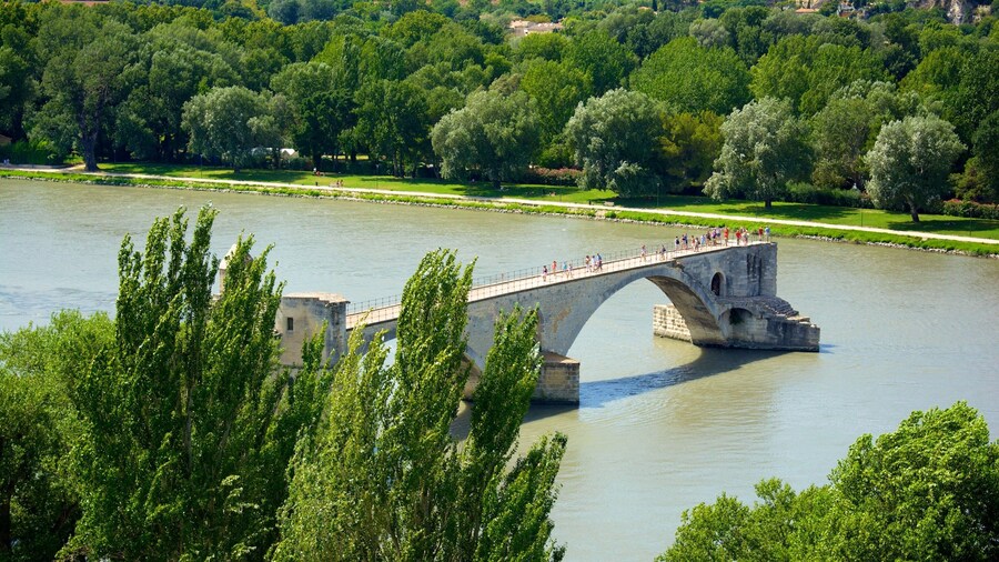 Parc des Expositions which includes a bridge, heritage architecture and a river or creek