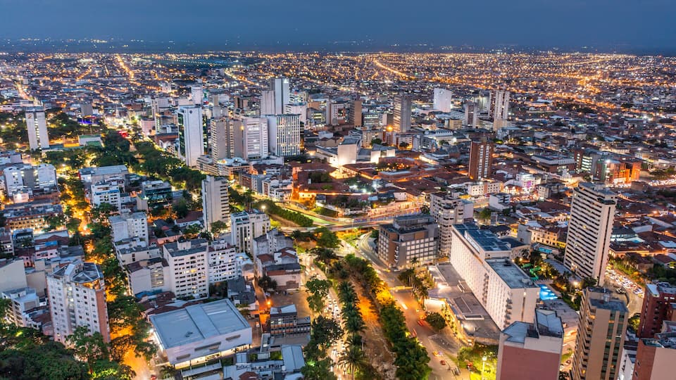 aerea del centro de cali colombia