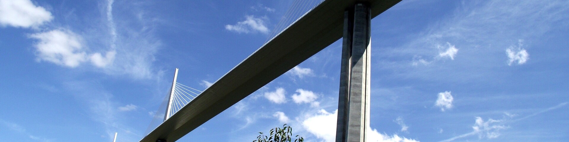This is the Millau bridge which we cross when we drive down to Spain and the Languedoc via the A75 in southern France. Opened in 2004 it was designed by British architect Norman Foster and French structural engineer Michel Virlogeux in an epic Anglo-French collaboration. Crossing the Gorge du Tarn It is the world's TALLEST bridge (343m or 1,125 ft) and it is worth stopping at the visitor centre to marvel at ! #Ontheroad #bridges