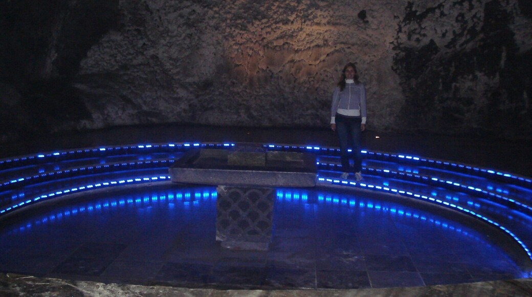 Colombia, 2008
This is the Salt Cathedral. It´s actually a mine in a salty rock. Miners are usually religious people and inside of the mine you will find lots of sculptures of angels and altars. To walk inside you will need a guide. Parts of the mine are small to pass through but suddenly you will a huge sculpture, an altar or places like this picture. Don´t miss it!