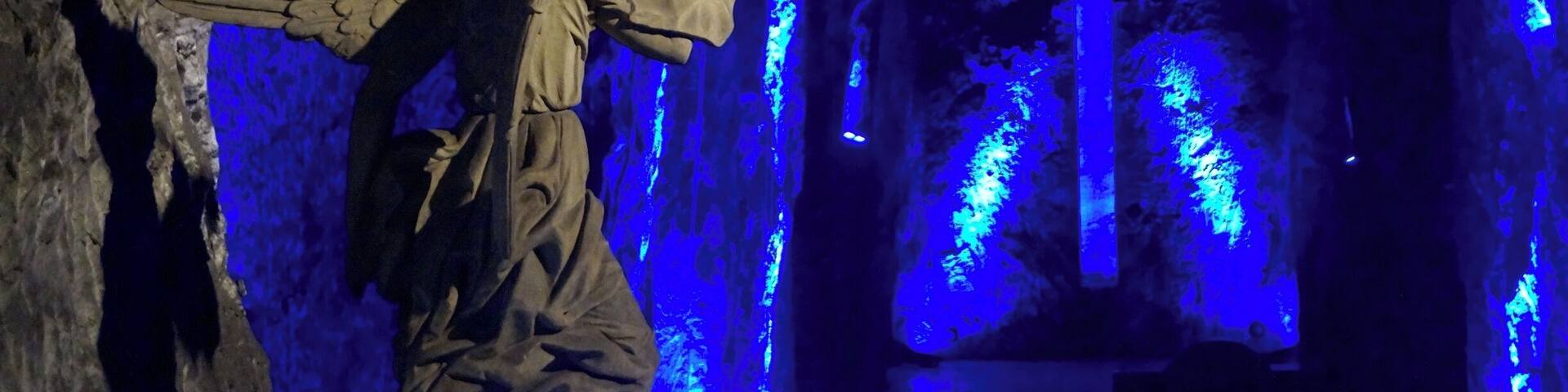 Inside the Salt Cathedral of Zipaquirá.
http://www.catedraldesal.gov.co/en/