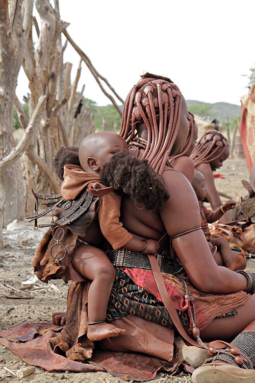 Visiting a Himba village near Opuwo. Read more at: http://www.travelwithallsenses.com/himba-peopl-in-namibia/