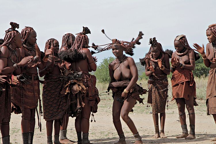 Visiting a Himba village near Opuwo.