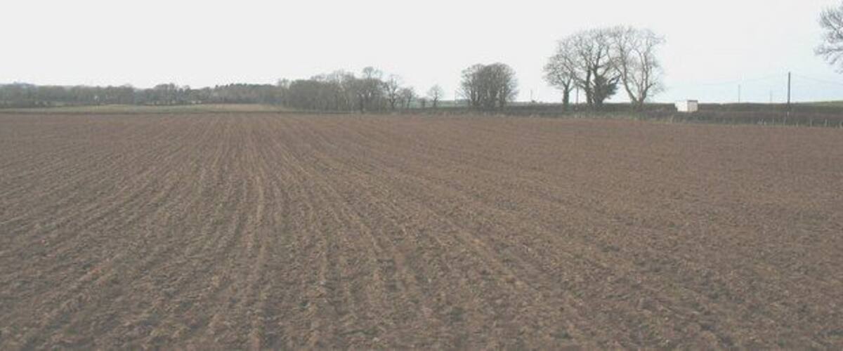 Ploughed fields at Castellior Farm