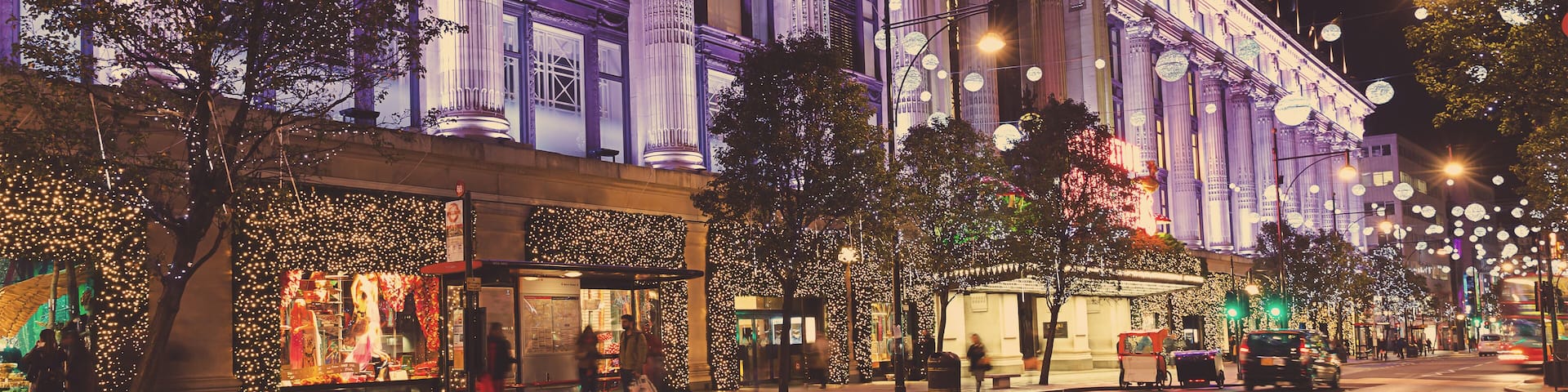 13 November 2014 Oxford Street, London, decorated for Christmas and New 2015 Year