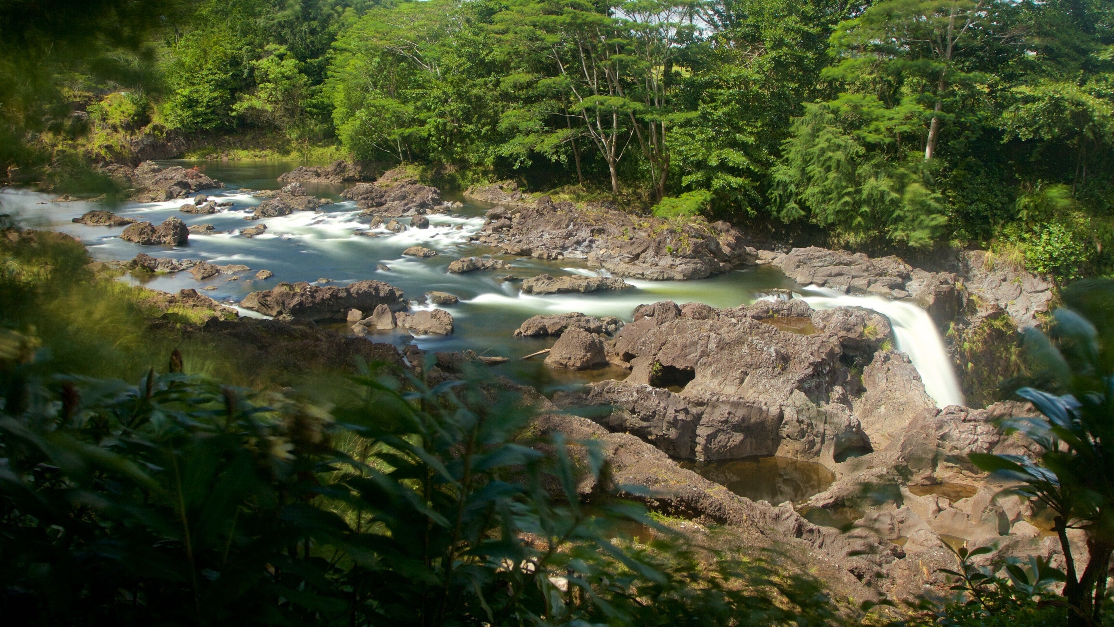 Rainbow Falls das einen Stromschnellen, Wasserfall und Fluss oder Bach