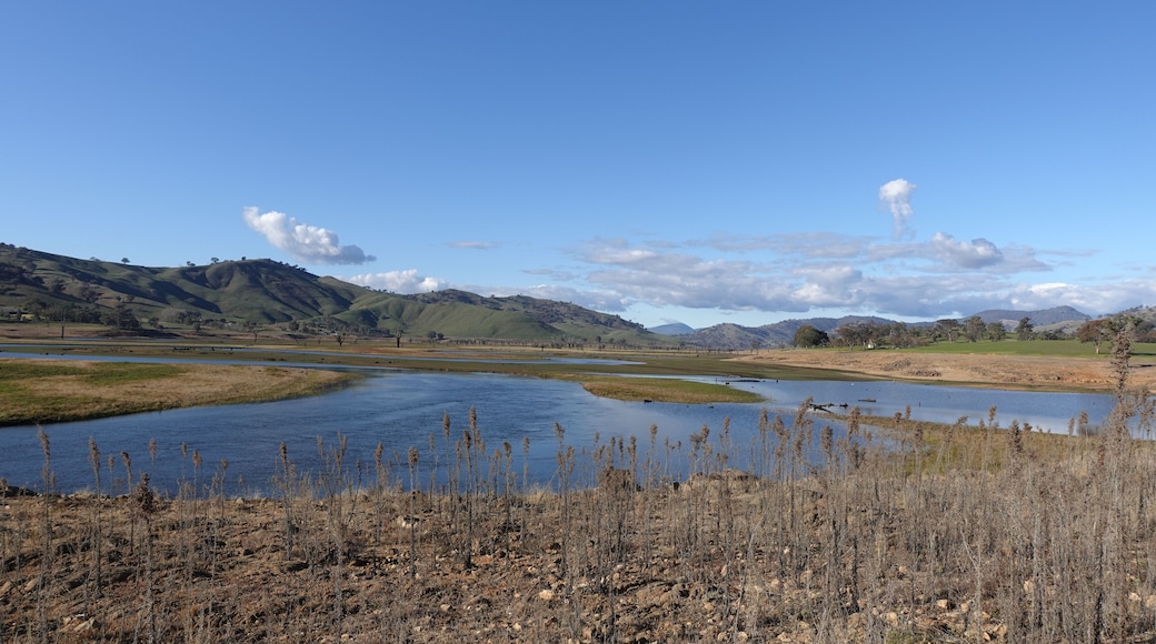 Magnificent Mountain view at Lake Hume and the surrounding valleys in Tallangatta Victoria, Australia.