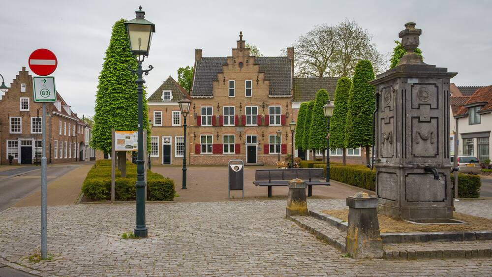 Historical centre of dutch city Sint Maartensdijk, Province Zeeland