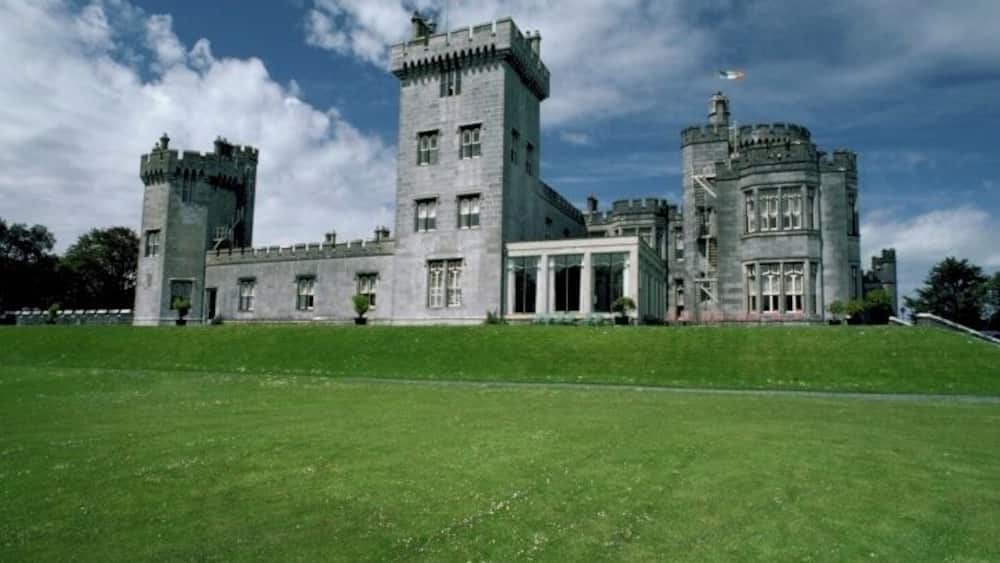 Low angle view of a castle, Dromoland Castle, Shannon, Republic of Ireland