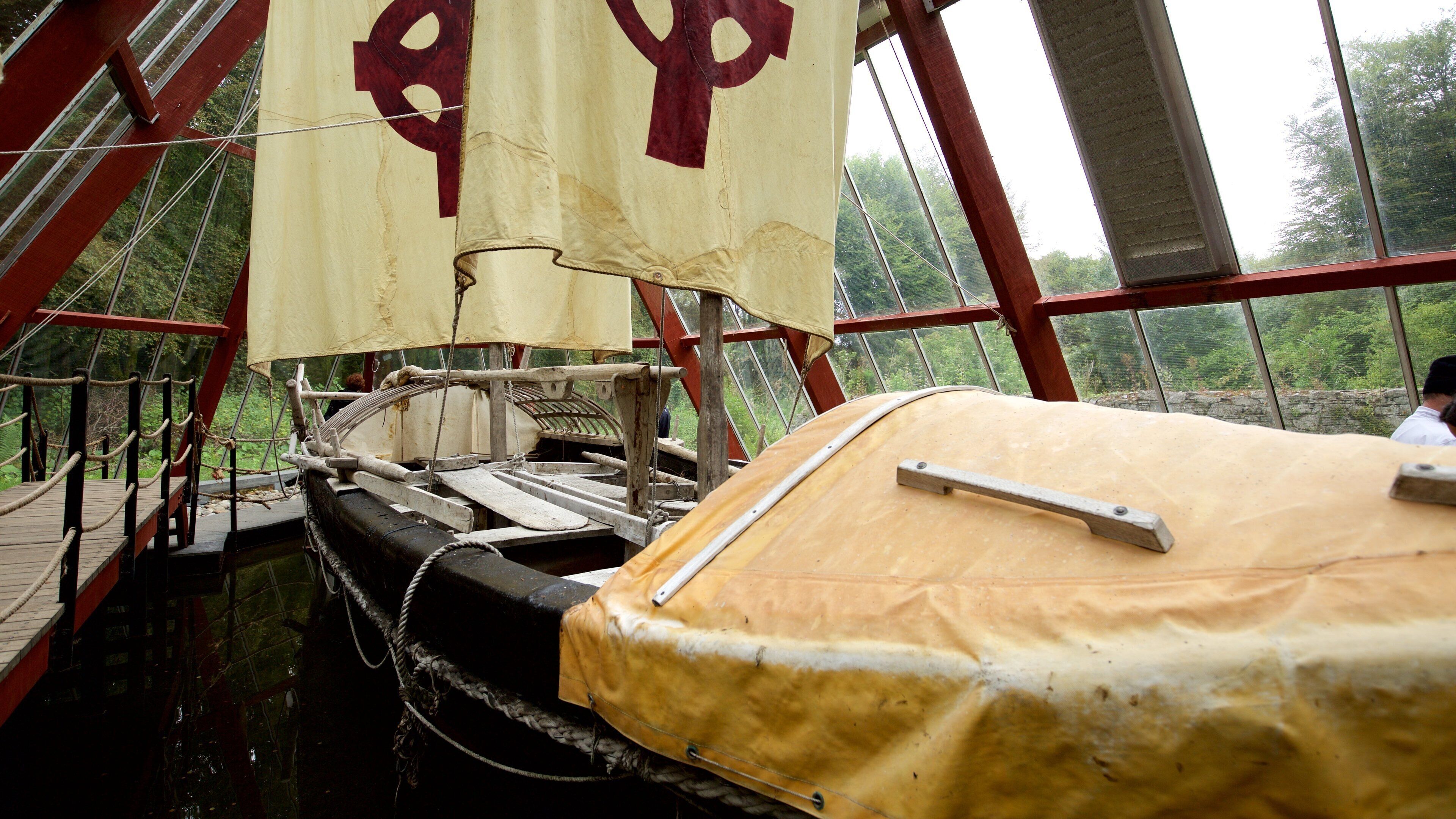 Craggaunowen que incluye vistas de interior y arquitectura moderna