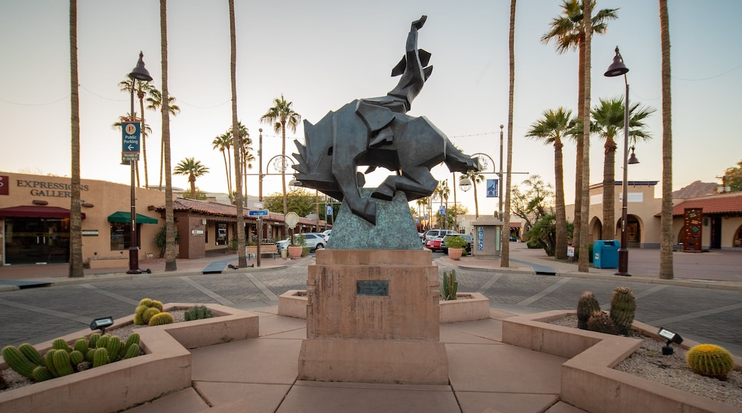 Old Town showing outdoor art and a statue or sculpture