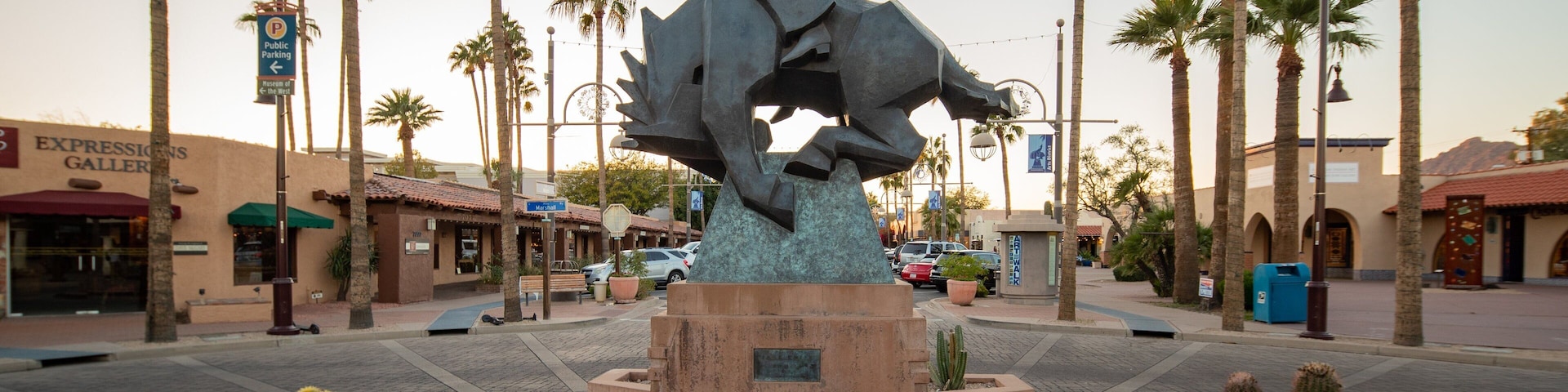 Old Town showing outdoor art and a statue or sculpture