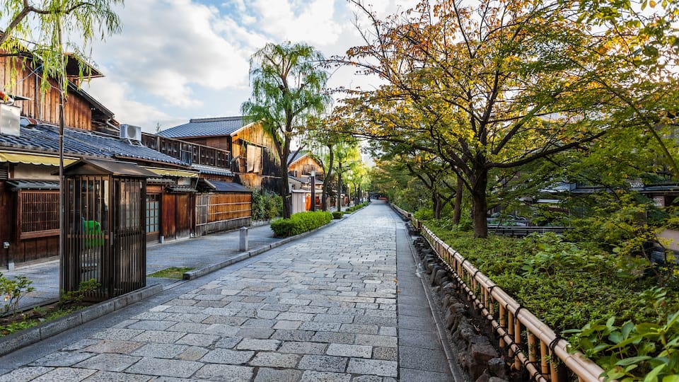 Charming street on my way to Gion, Kyoto, Japan