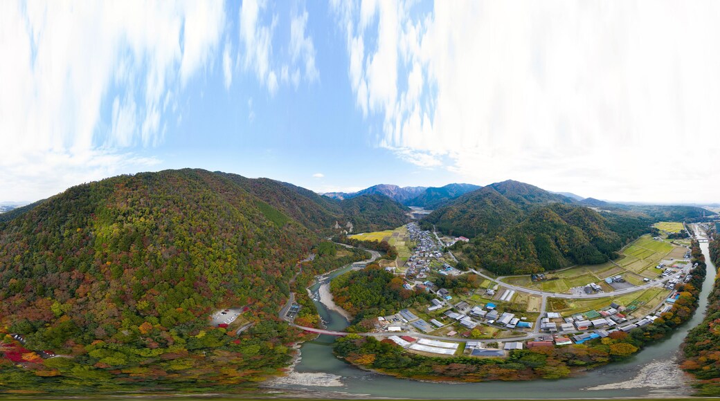 Eigenji in Autumn, Aerial 360 VR Panoramic VIew JAPAN