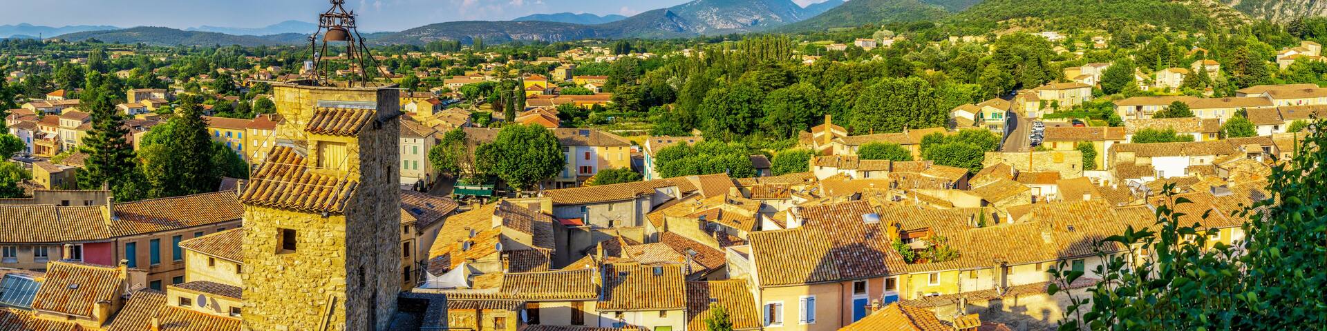 Blick ßber Malaucène in der Provence