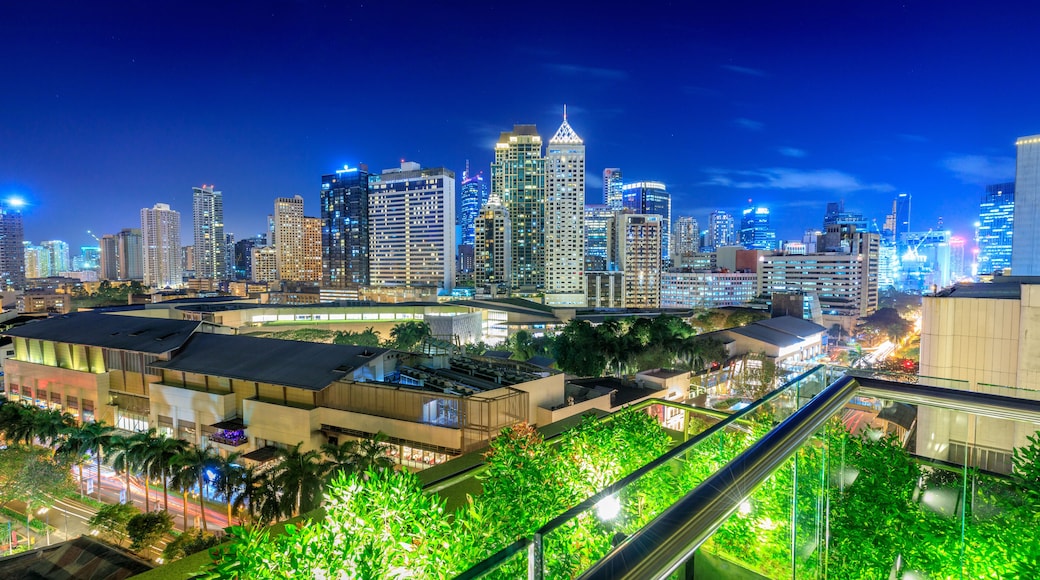 Eleveted, night view of Makati, the business district of Metro Manila
