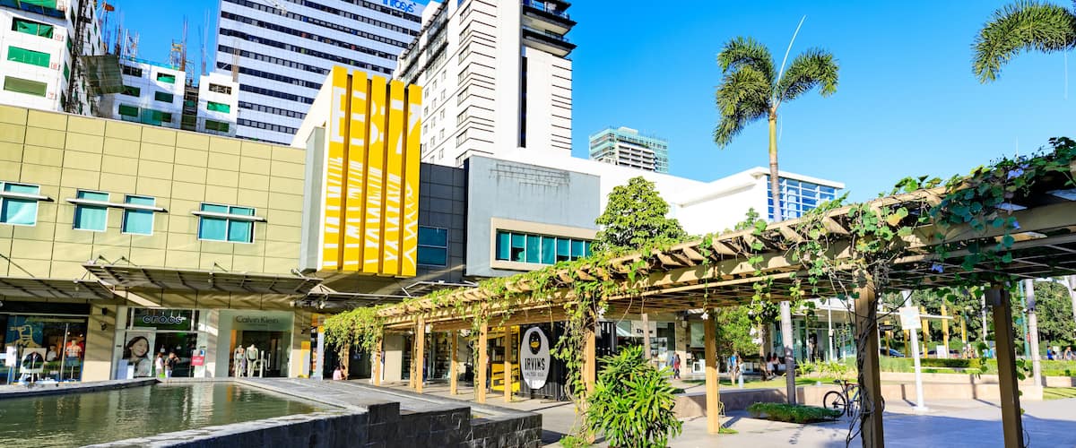 Scenery of Bonifacio High street, which is the Famous shopping street in Taguig