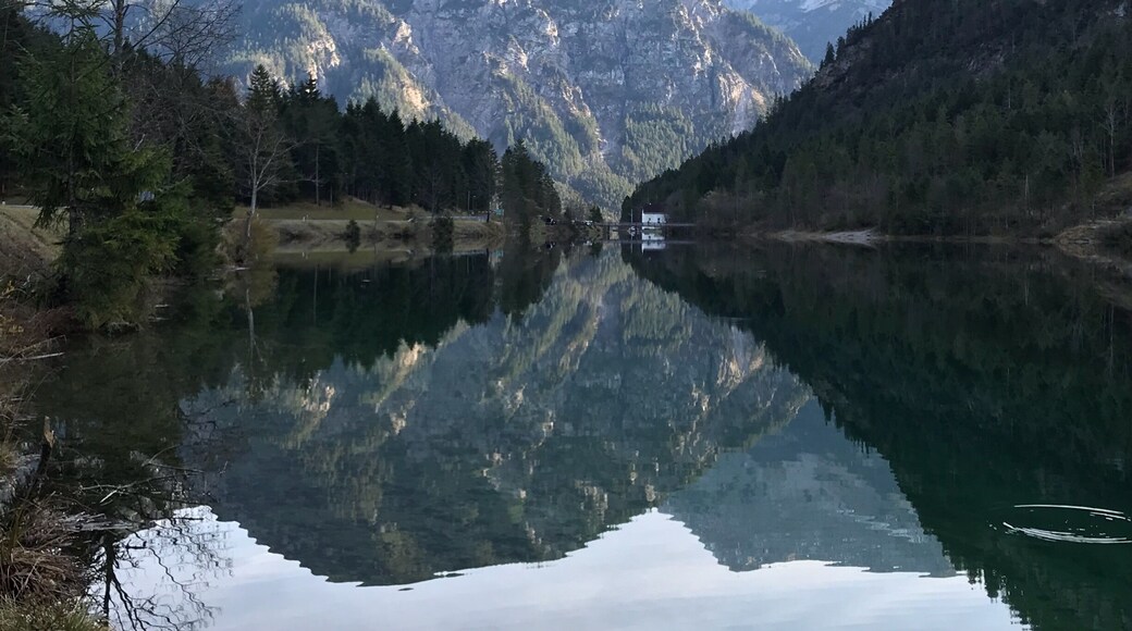 Clear and no wind. reflection on Plansee (Map Lake?) Austria