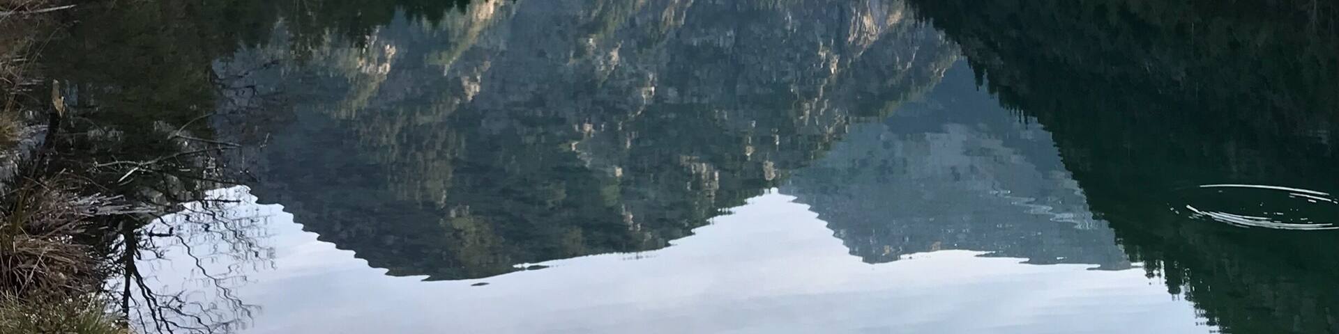 Clear and no wind. reflection on Plansee (Map Lake?) Austria