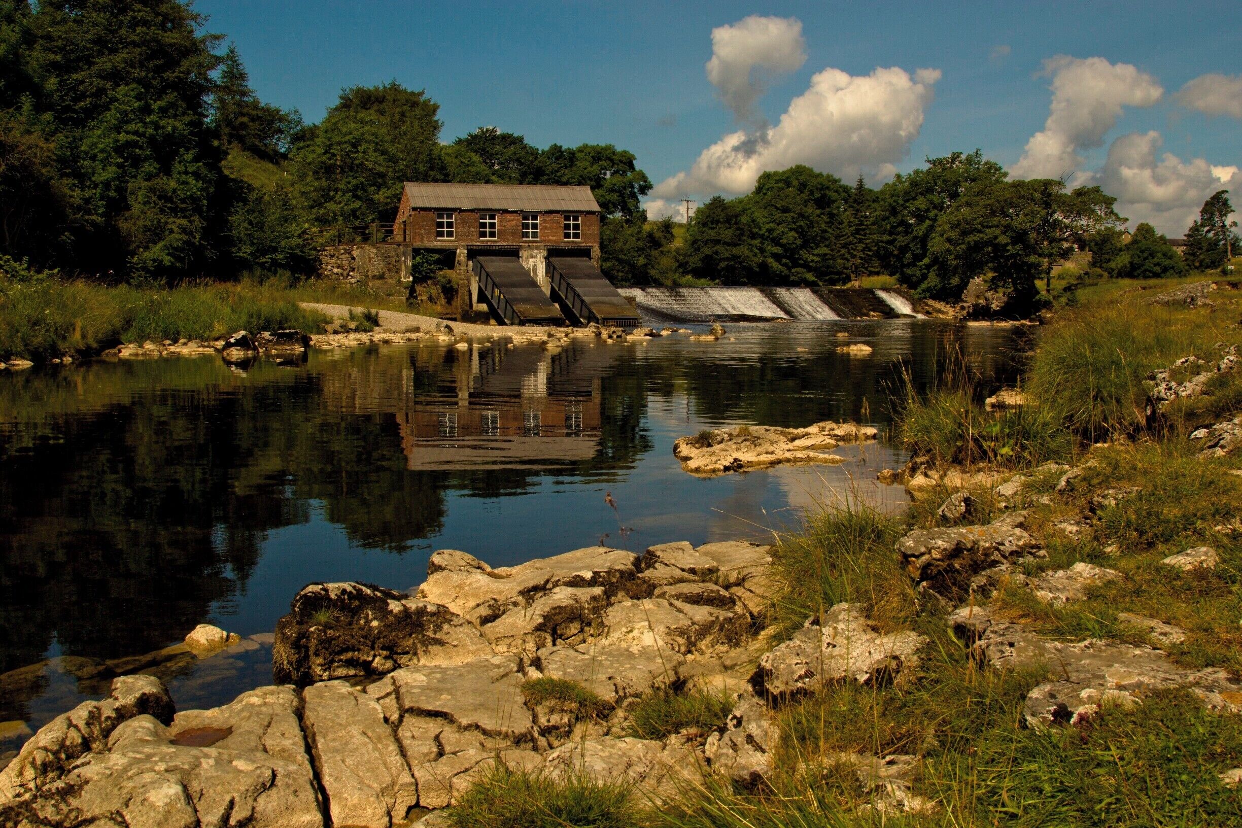 A great walk by the river at a very old village called Grassington near Skipton in Yorkshire..