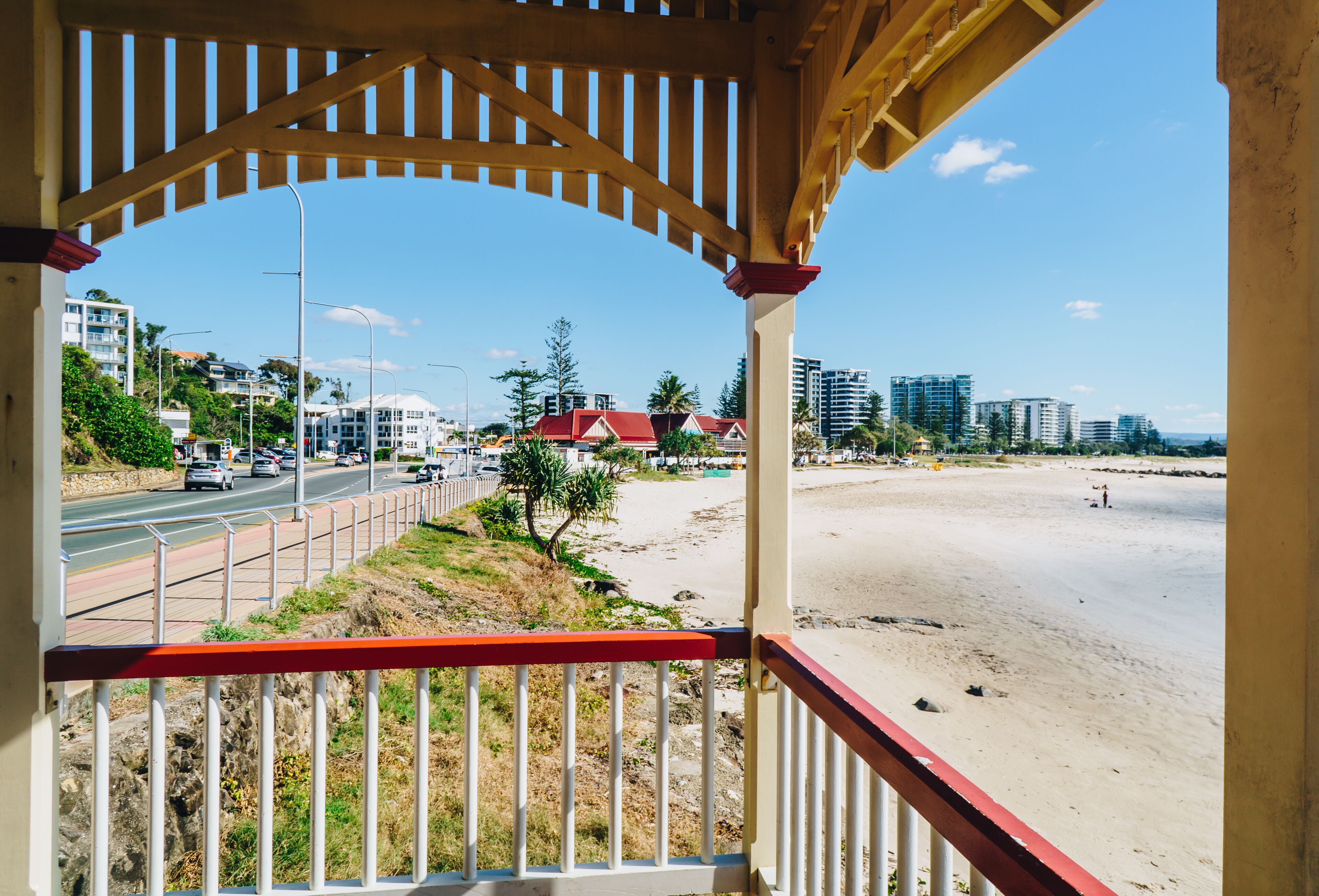 Kirra hut looking towards Kirra beach on the Gold Coast, Queensland