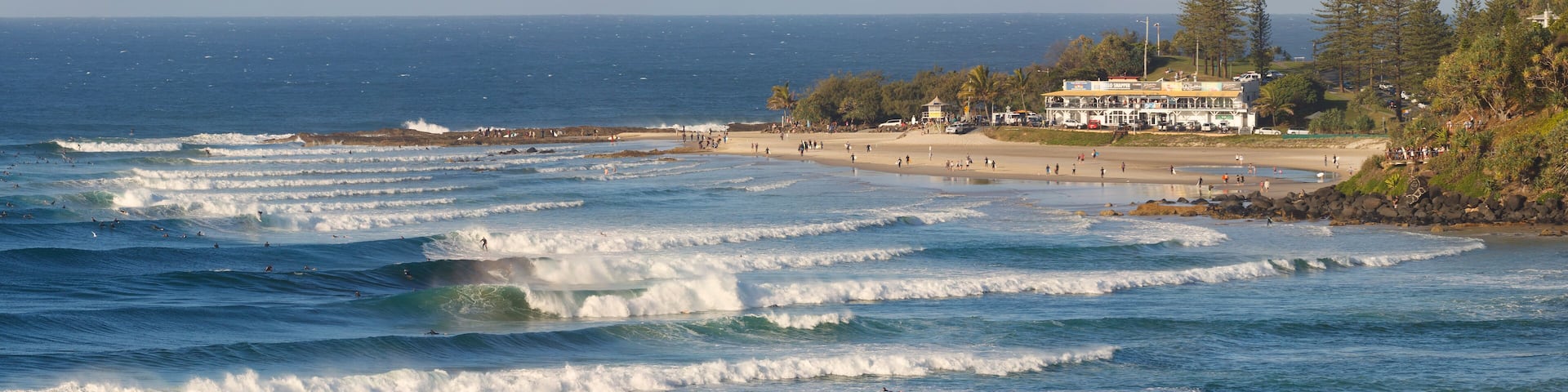 Snapper Rocks, iconic surf spot and the most southerly beach of the Gold Coast, Australia