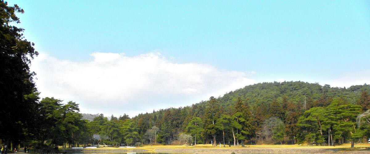 The pure land garden of Mōtsū-ji temple, Hiraizumi, Japan.