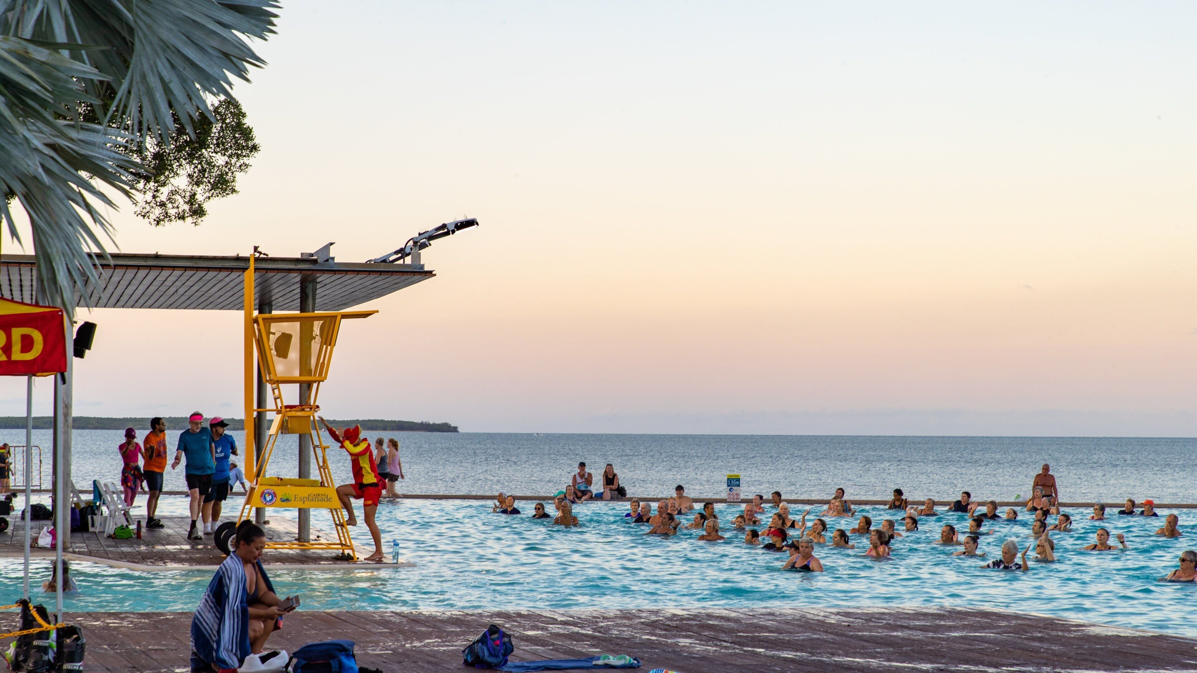 Esplanade Lagoon featuring general coastal views, swimming and a pool