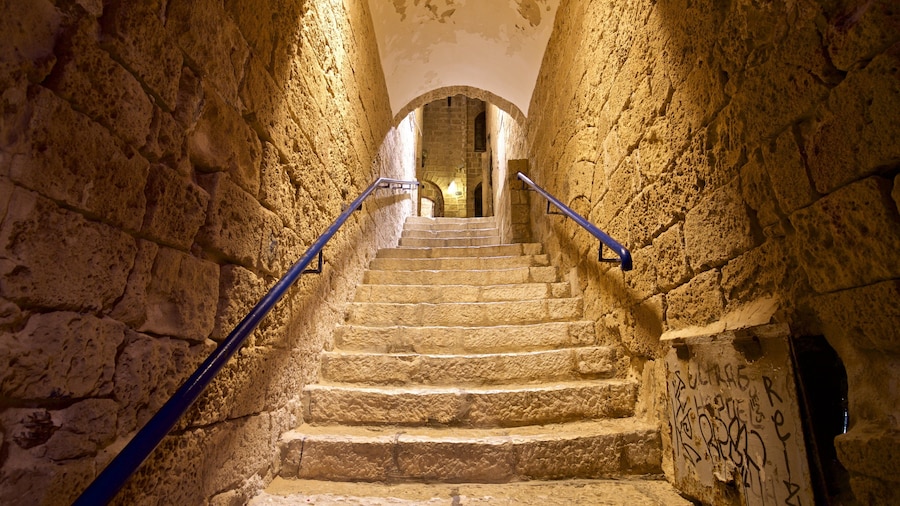 Jaffa Port showing heritage elements and interior views