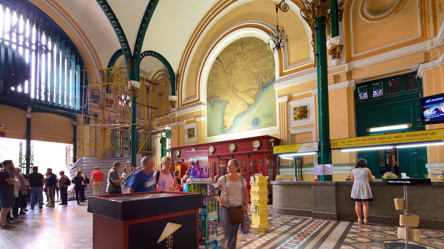 Saigon Central Post Office which includes interior views and heritage architecture