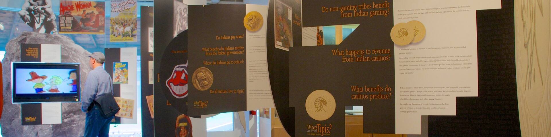 Agua Caliente Cultural Museum montrant vues intérieures aussi bien que homme