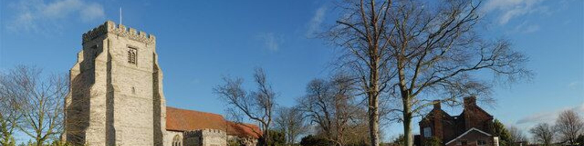 Parish Church of St Nicholas Canewdon Panoramic view of the Church of St Nicholas, the Parish Church of Canewdon and the Old Vicarage