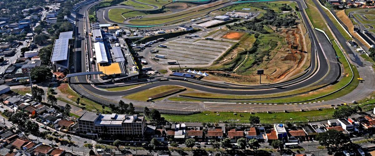 Vista aérea do autódromo de Interlagos. São Paulo.